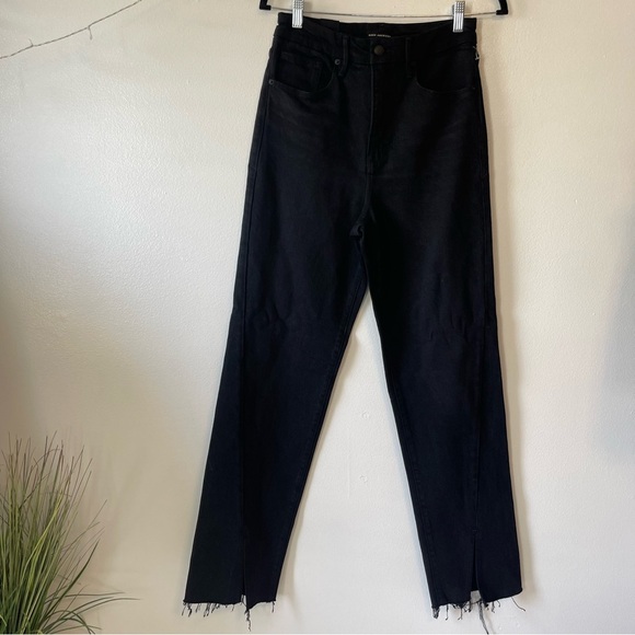 Good American Good Boy Black Raw Hem Jeans Size 8/29 - Picture 1 of 9